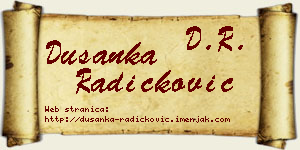 Dušanka Radičković vizit kartica
